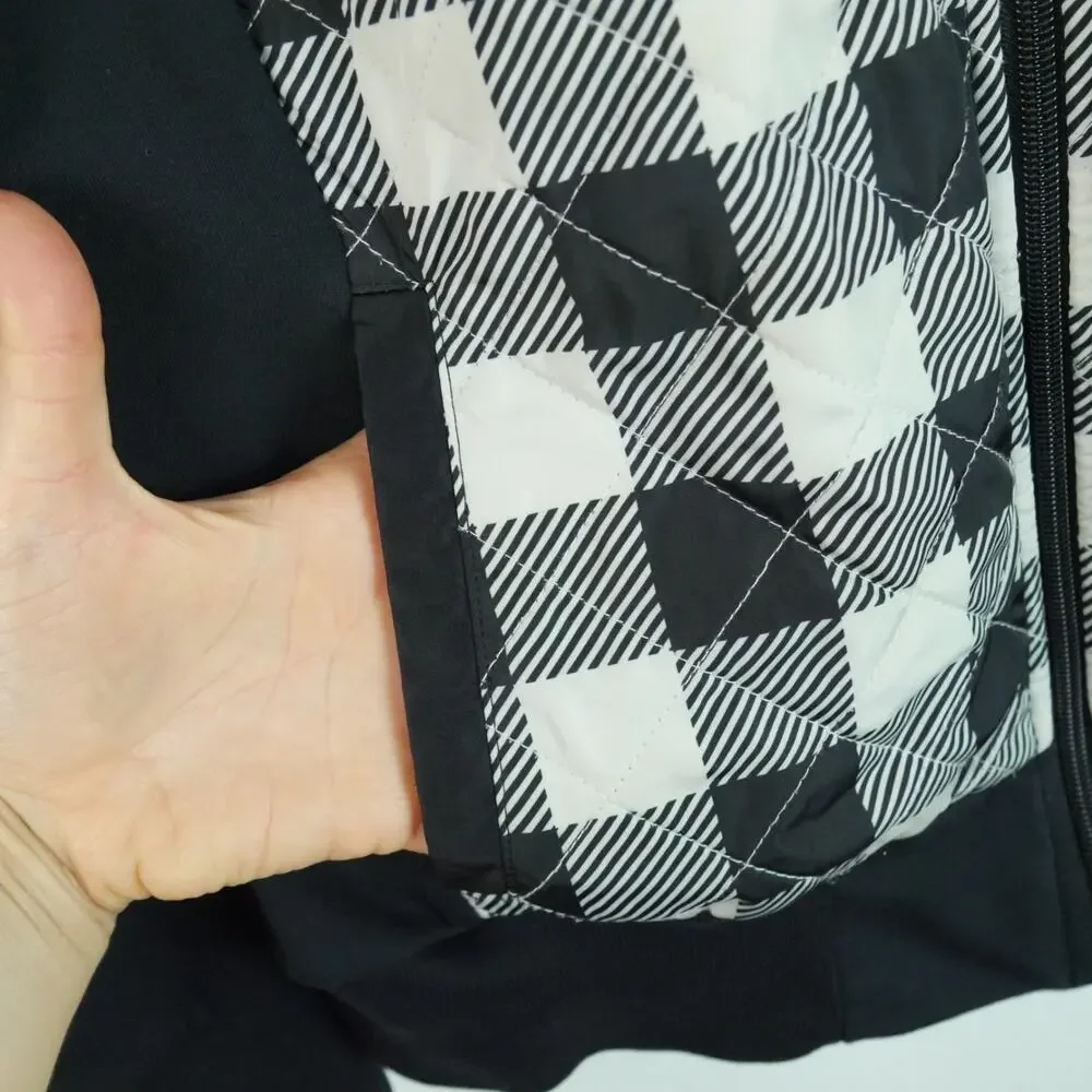 Ralph Lauren Active Large Hoodie Full Zip Jacket Plaid Preppy Heritage Classic - Picture 3 of 5